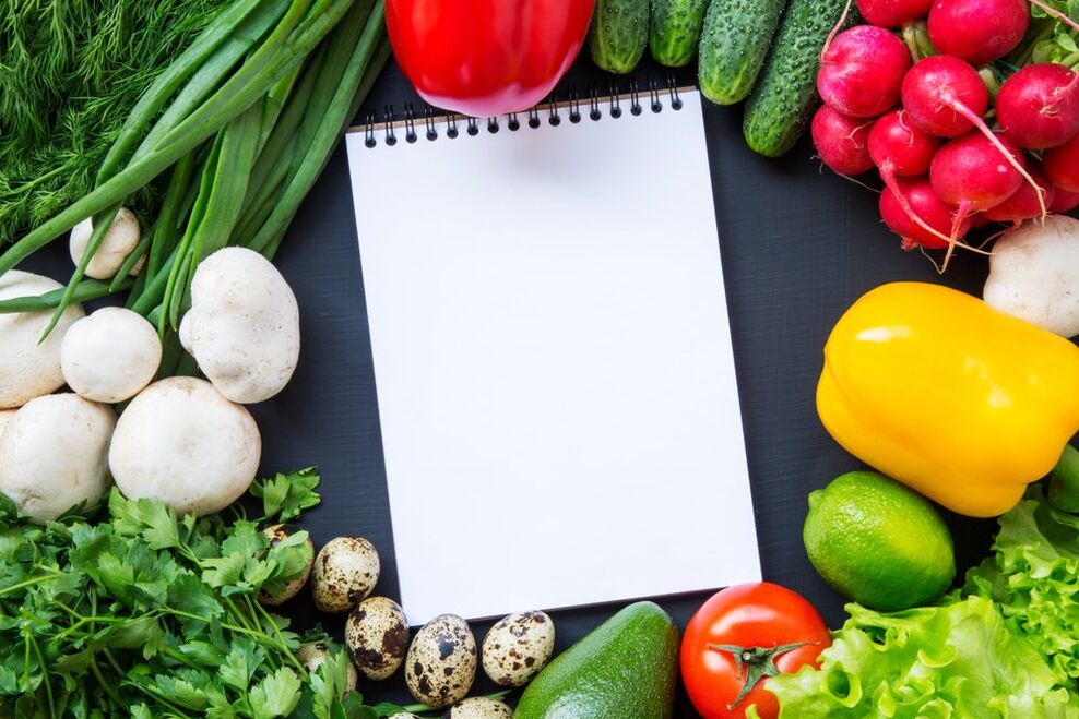 kilo kaybı için sebze ve gıda günlüğü